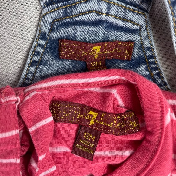 7 for all mankind Denim Overall Dress | 12 months - Picture 6 of 7